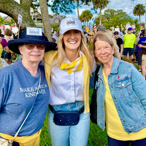 Rachel Grage connecting with community members