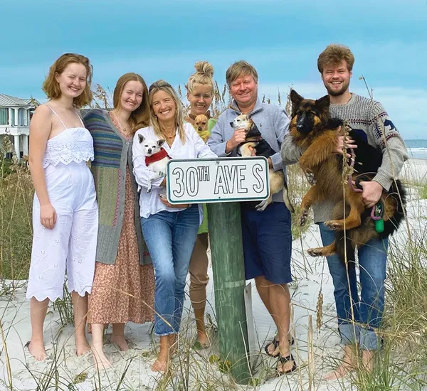 Rachel Grage with her family